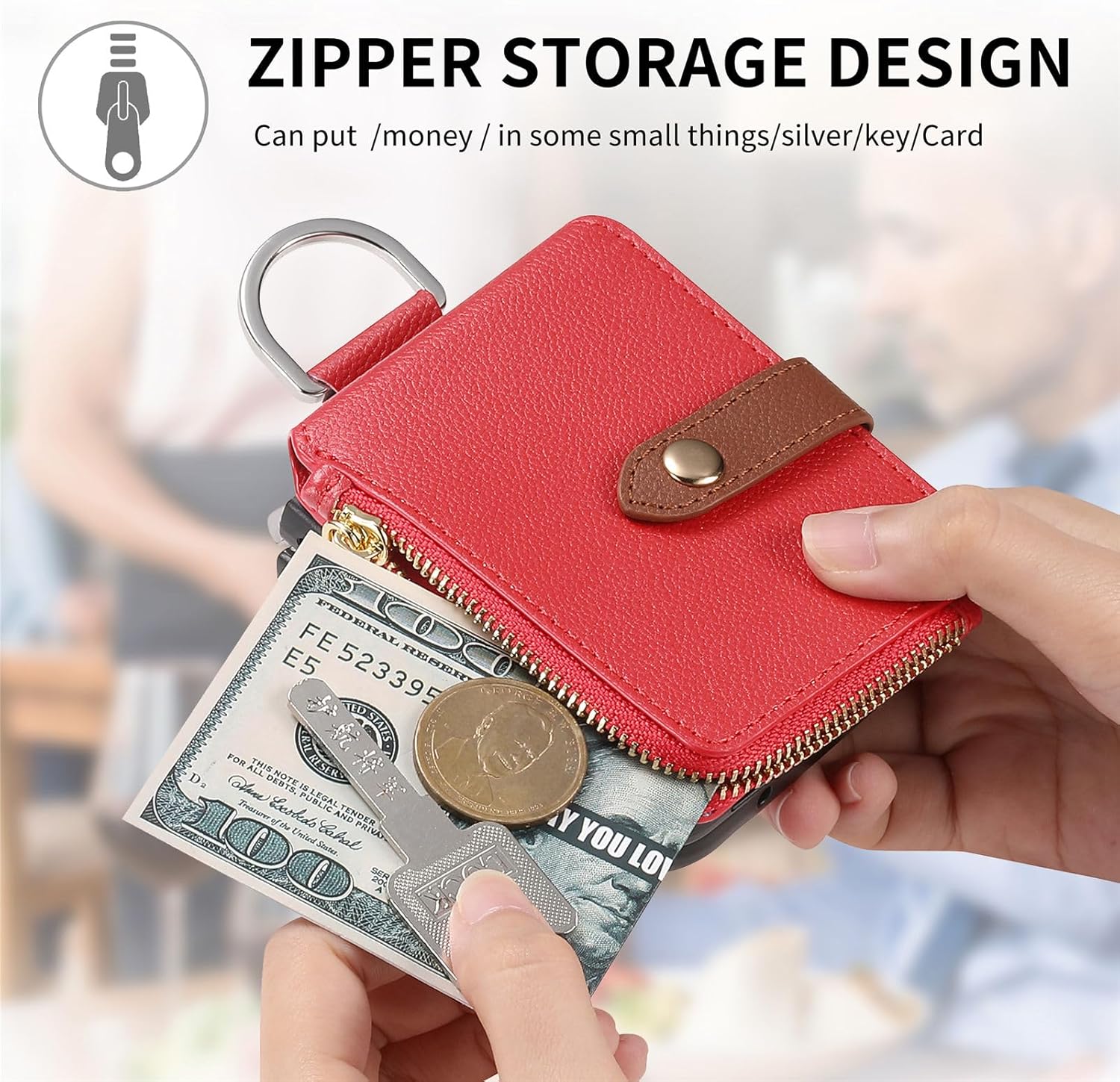 Asuwish Compatible con Samsung Galaxy Z Flip 3 5G 2021 – Funda tipo cartera y ranura para tarjetas, anillo con cierre magnético, a prueba de golpes,