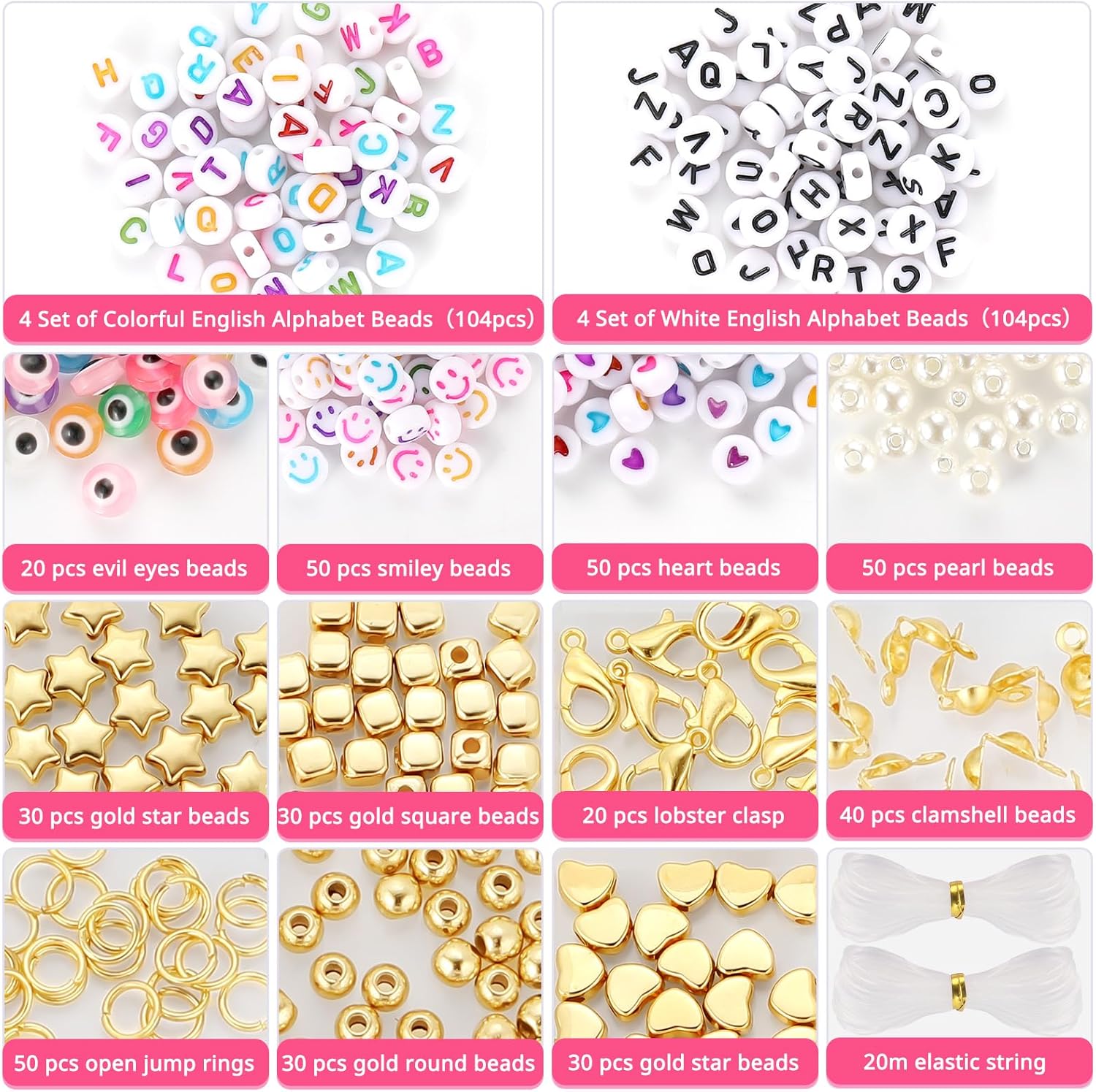 Funtopia Más de 7800 cuentas de semillas para la fabricación de joyas, 60 colores pequeñas de cuentas de vidrio para pulseras, kit de pulsera de la