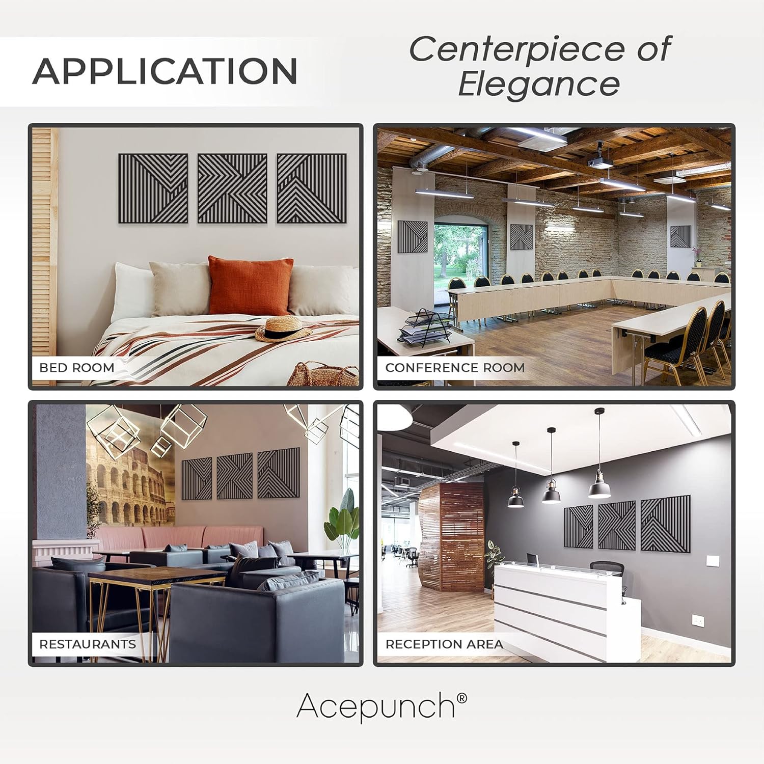 Arte de madera real, diseño elegante y moderno de líneas Abstarct, regalo ideal para el hogar, sala de estar, baño y oficina, líneas asimétricas,