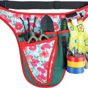 KUNN Cinturón de herramientas de jardín, organizador de herramientas ajustable, bolsillo multiusos para jardinería, fontanería, floristería, KUNN Cinturón de herramientas de jardín, organizador de herramientas ajustable, bolsillo multiusos para jardinería, fontanería, floristería,