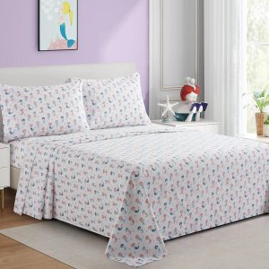 Marina Decoration Juego de sábanas de mezcla de algodón percal de 600 hilos con estampado lindo y suave de 600 hilos, para todas las estaciones, Marina Decoration Juego de sábanas de mezcla de algodón percal de 600 hilos con estampado lindo y suave de 600 hilos, para todas las estaciones,