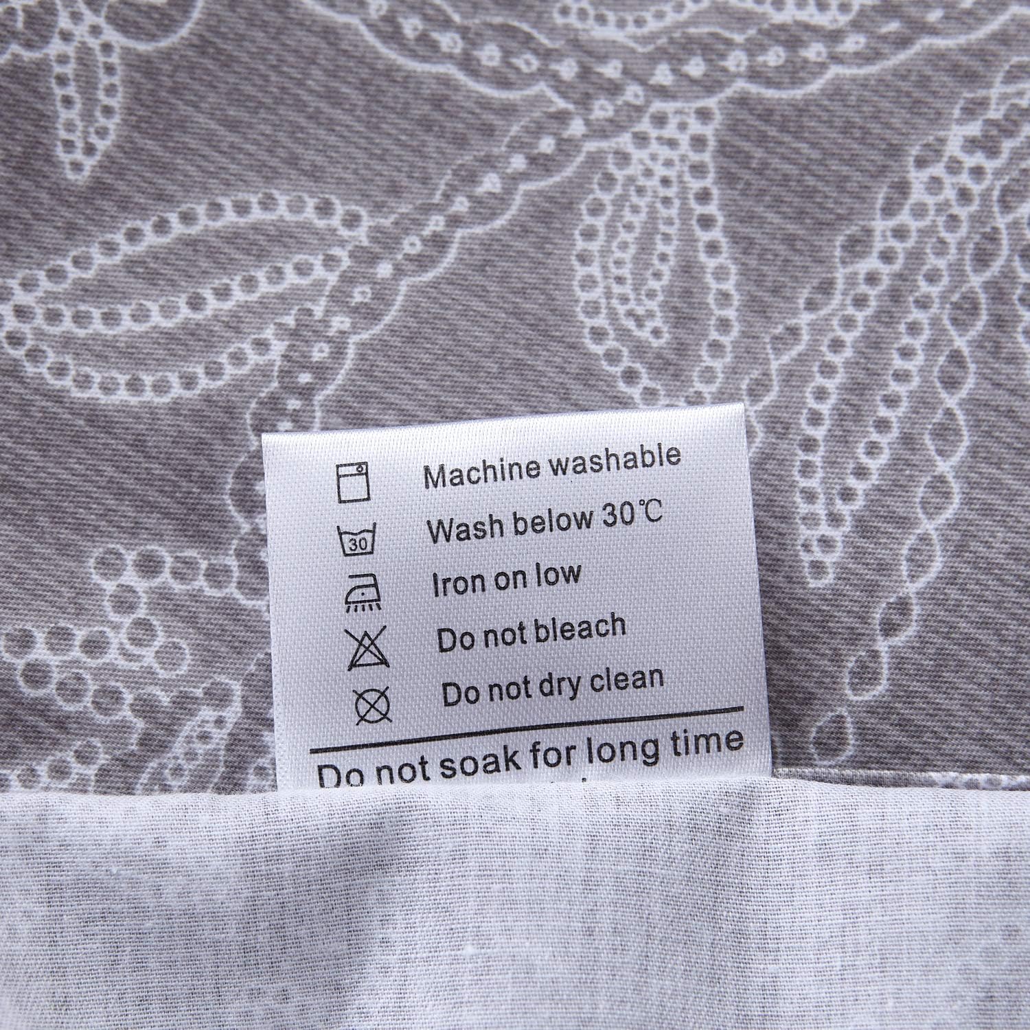 FADFAY Juego de sábanas King Farmhouse Bedding Shabby Floral Vintage Gray Ropa de cama 100% algodón súper suave, hipoalergénica, gris y blanco,
