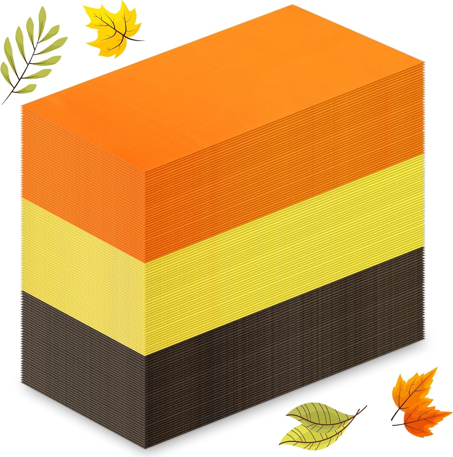 Qilery 120 servilletas de otoño de Halloween de 15.7 x 13 pulgadas, servilletas de papel desechables, toalla de mano, decoración para baño, cena,