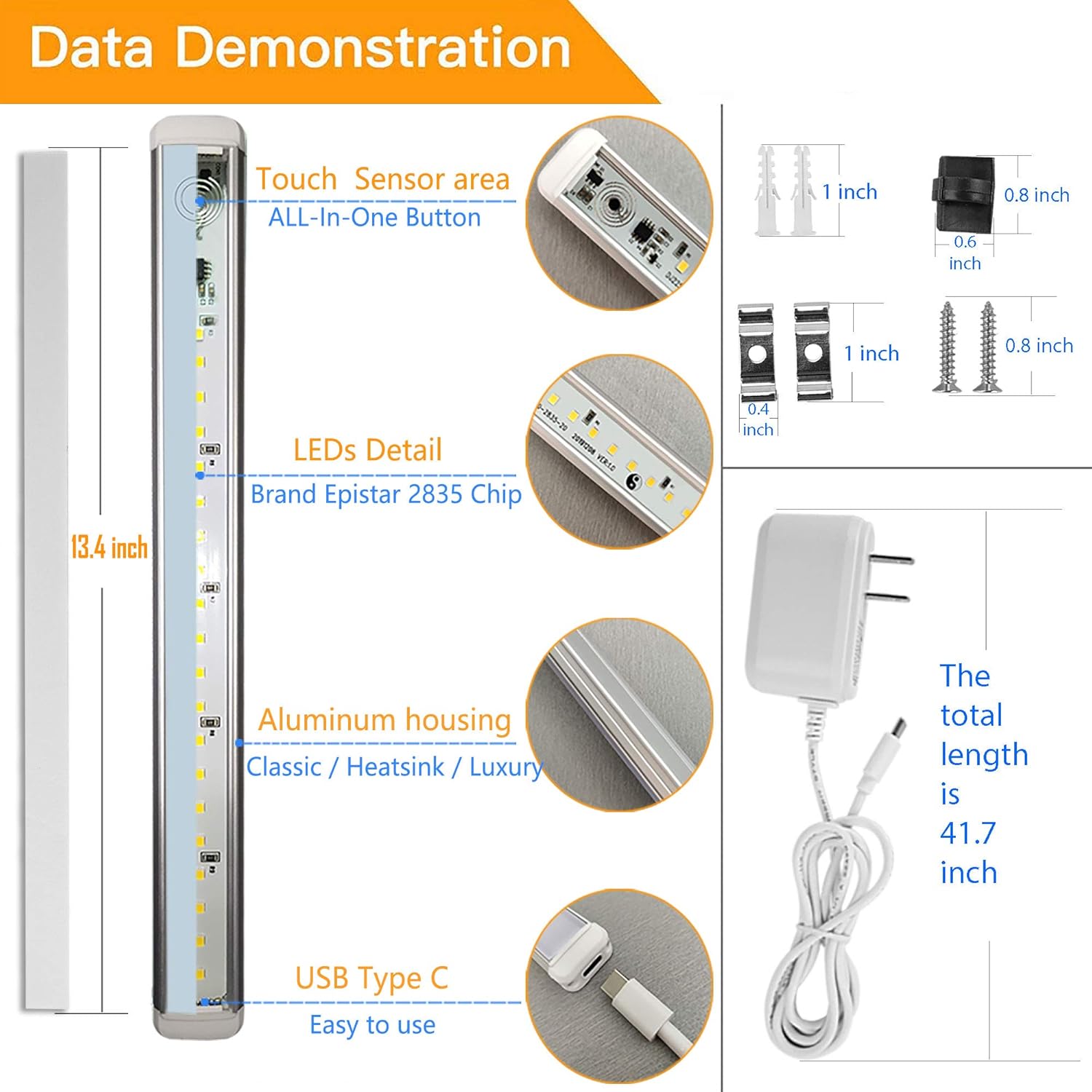 Jukomingda Touch – Kit de iluminación LED para debajo del gabinete, kit de iluminación regulable debajo del mostrador para encimera de cocina,