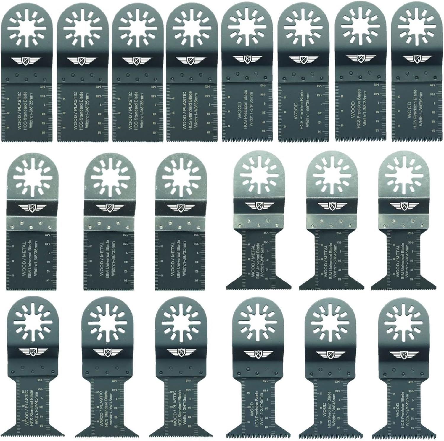 20 cuchillas TopsTools UNK20 OMT para Bosch Fein MultiMaster (no StarLock) Makita Milwaukee Genesis Chicago Craftsmen Nextec Rockwell Ryobi Hitachi