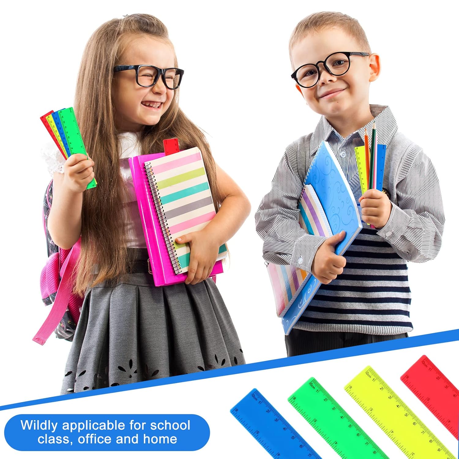 100 reglas flexibles de plástico a granel de 6 pulgadas con pulgadas y centímetros, regla pequeña de medición recta, herramientas de dibujo para