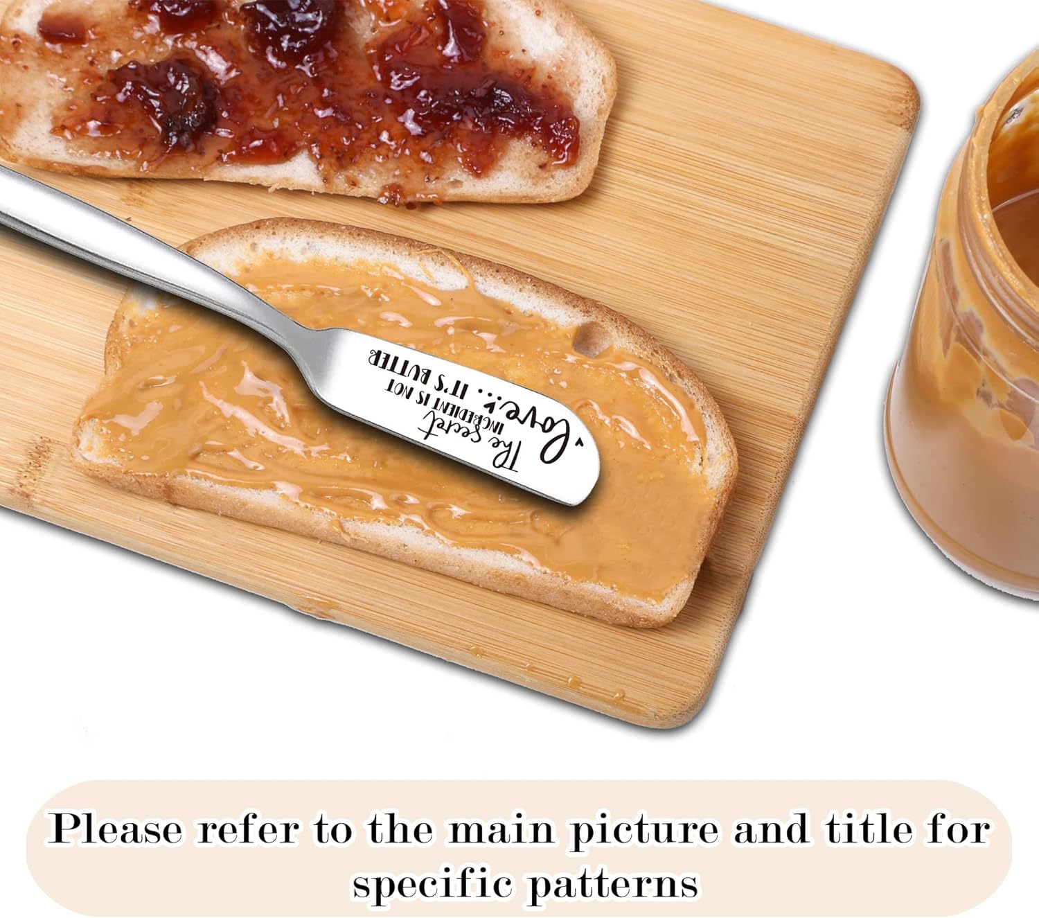 No Such Thing As Too Much Butter – Divertido cuchillo de mantequilla, cuchillos grabados de acero inoxidable para esparcidor de mantequilla de maní