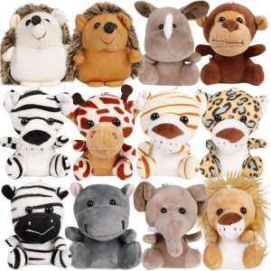 Spoilu Pequeños animales de peluche a granel, 12 piezas de mini juguetes de peluche de animales del bosque, lindos animales de peluche de 4.5 Spoilu Pequeños animales de peluche a granel, 12 piezas de mini juguetes de peluche de animales del bosque, lindos animales de peluche de 4.5
