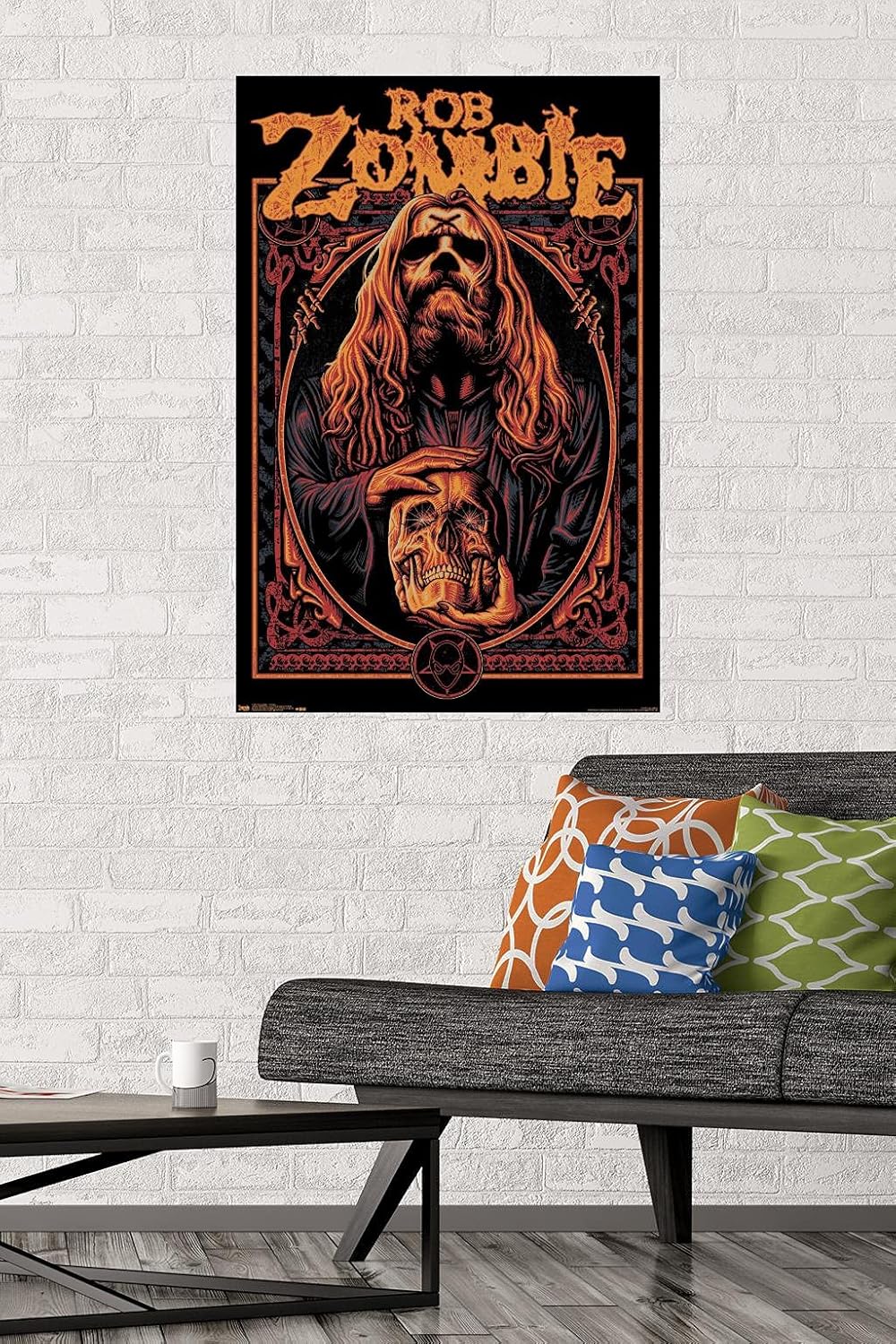 Trends International Rob Zombie – Póster de pared de brujo, 22.375 x 34 pulgadas, paquete de póster y montaje prémium