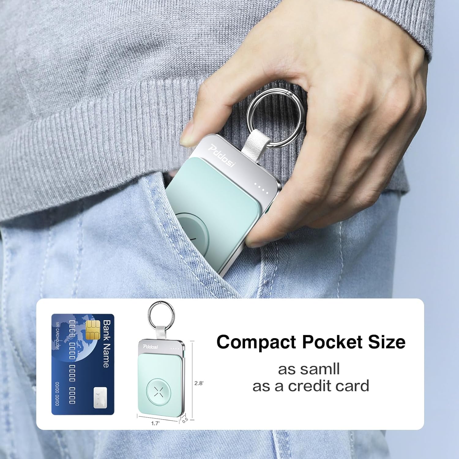 Cargador inalámbrico portátil para Apple Watch, cargador magnético de 1500 mAh para iWatch de viaje, cargador de reloj portátil, llavero de batería