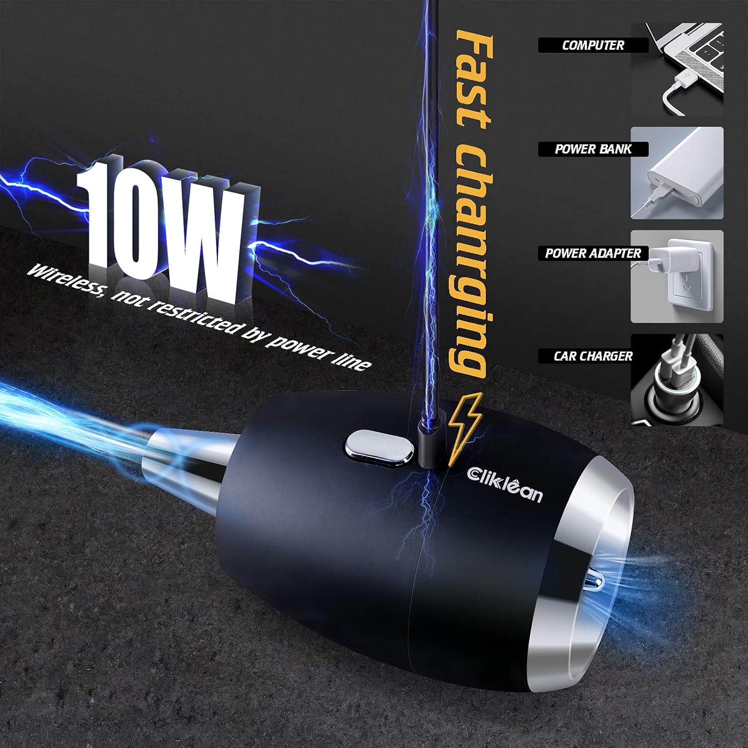 Plumero de aire inalámbrico 2.0 – Comprimido sin calor reemplaza el aire enlatado 80000RPM 55MPH – Plumero eléctrico para limpiar huecos,