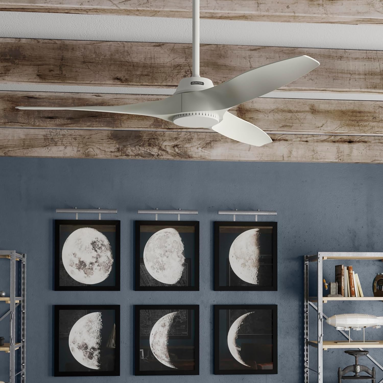 Hunter Fan Company 52617 Mosley Ventilador de techo, 052, blanco fresco