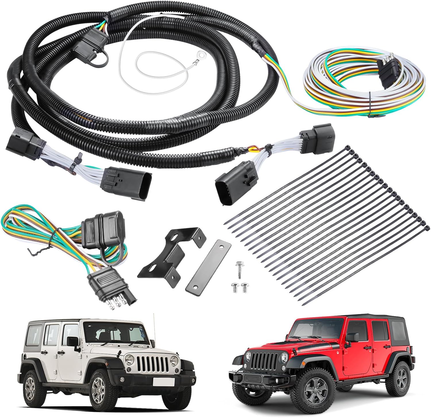 BX88368 Cableado de luz Blue Ox EZ – Kit de arnés de cableado de remolque para Jeep Willys 2021-2023 Wrangler JL 2018-2023 y Gladiator 2020-2023 Kit
