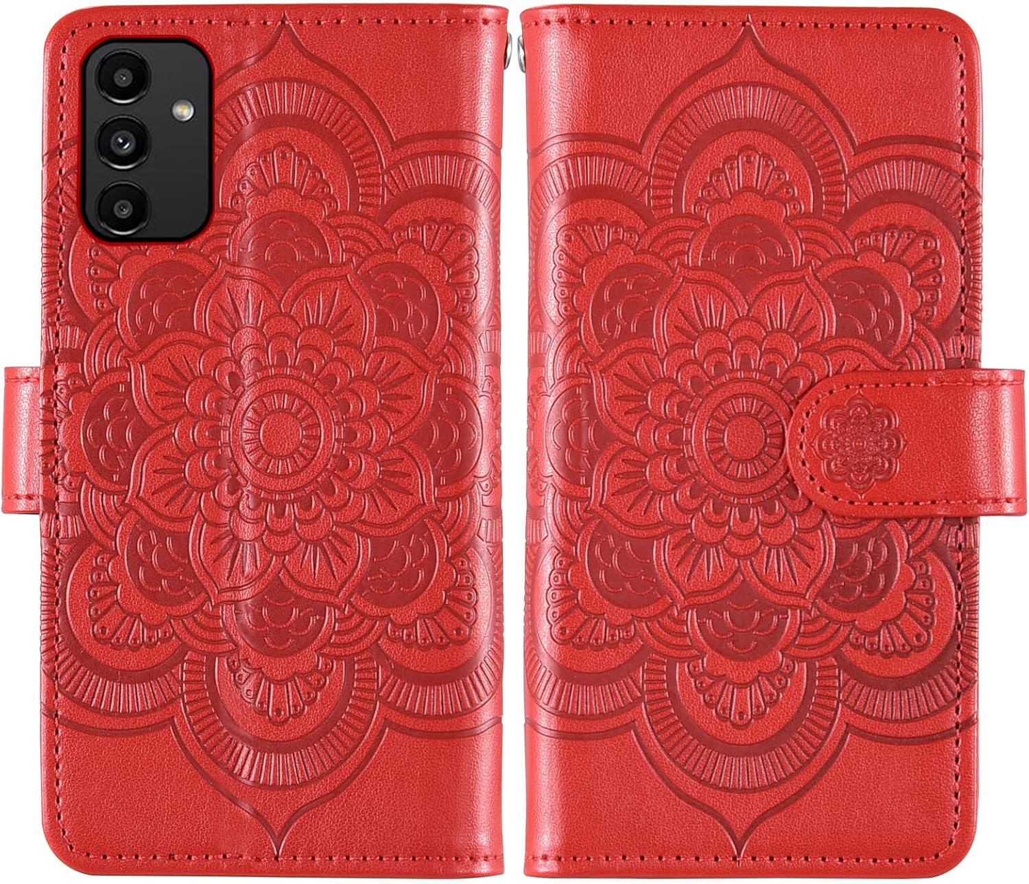 Asuwish Funda tipo cartera compatible con Samsung Galaxy A13 5G y protector de pantalla de vidrio templado, funda para teléfono celular con tapa
