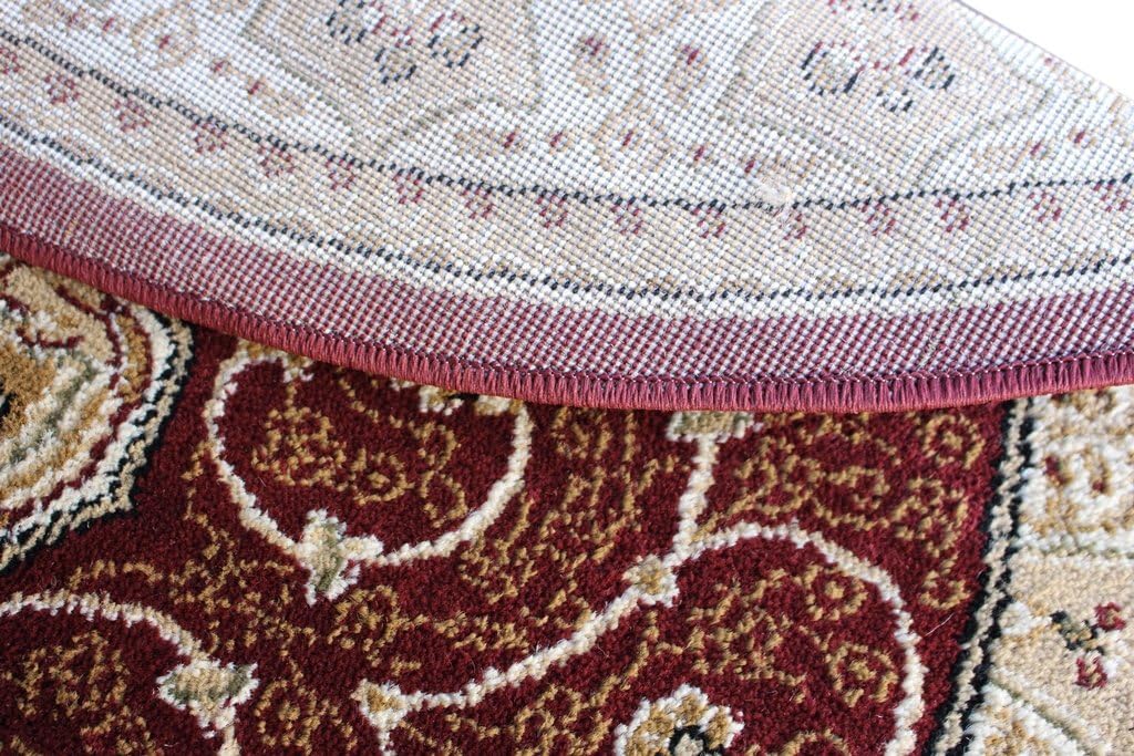 Masada Rugs – Alfombra tradicional con diseño 404 borgoña (7 pies 3 pulgadas x 7 pies 3 pulgadas) redonda