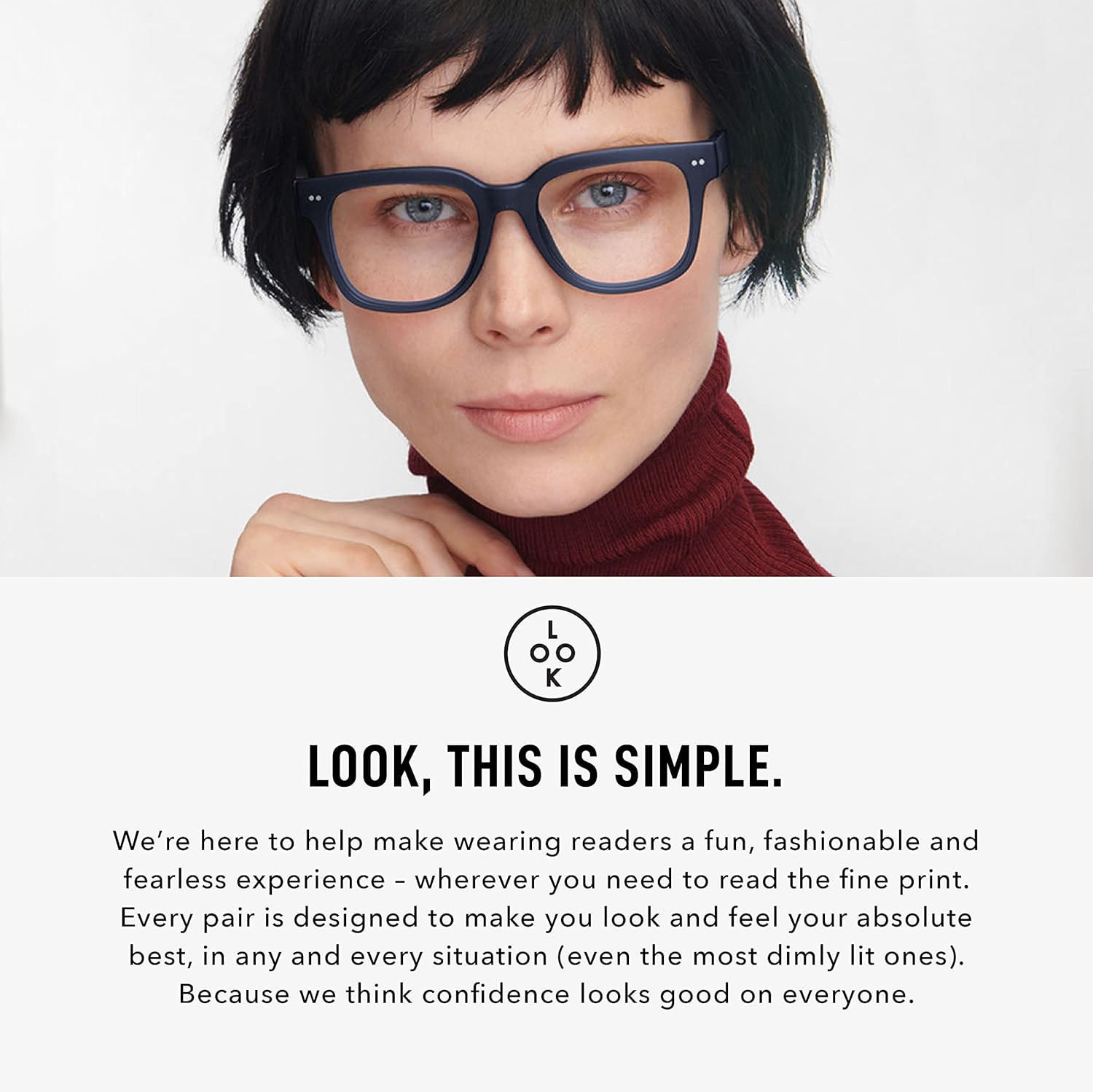 LOOK OPTIC Lectores de Laurel progresivos y no progresivos, elegantes gafas unisex de calidad
