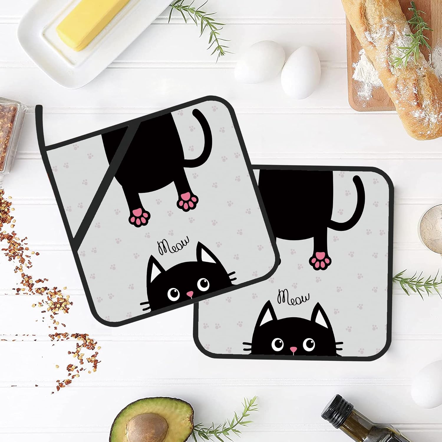 Juego de 2 soportes para ollas de cocina resistentes al calor para microondas, horno, horno y barbacoa