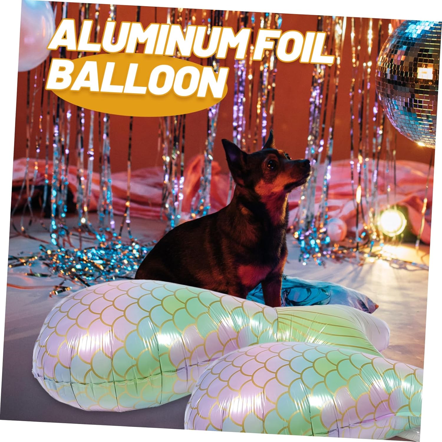 Abaodam 8 Pcs Foil Balloons Baby Balloon Mermaid Party Balloon Film Party Balloon Ocean Decor Fishtail Balloon Lovely Balloon Fishtail Aluminium