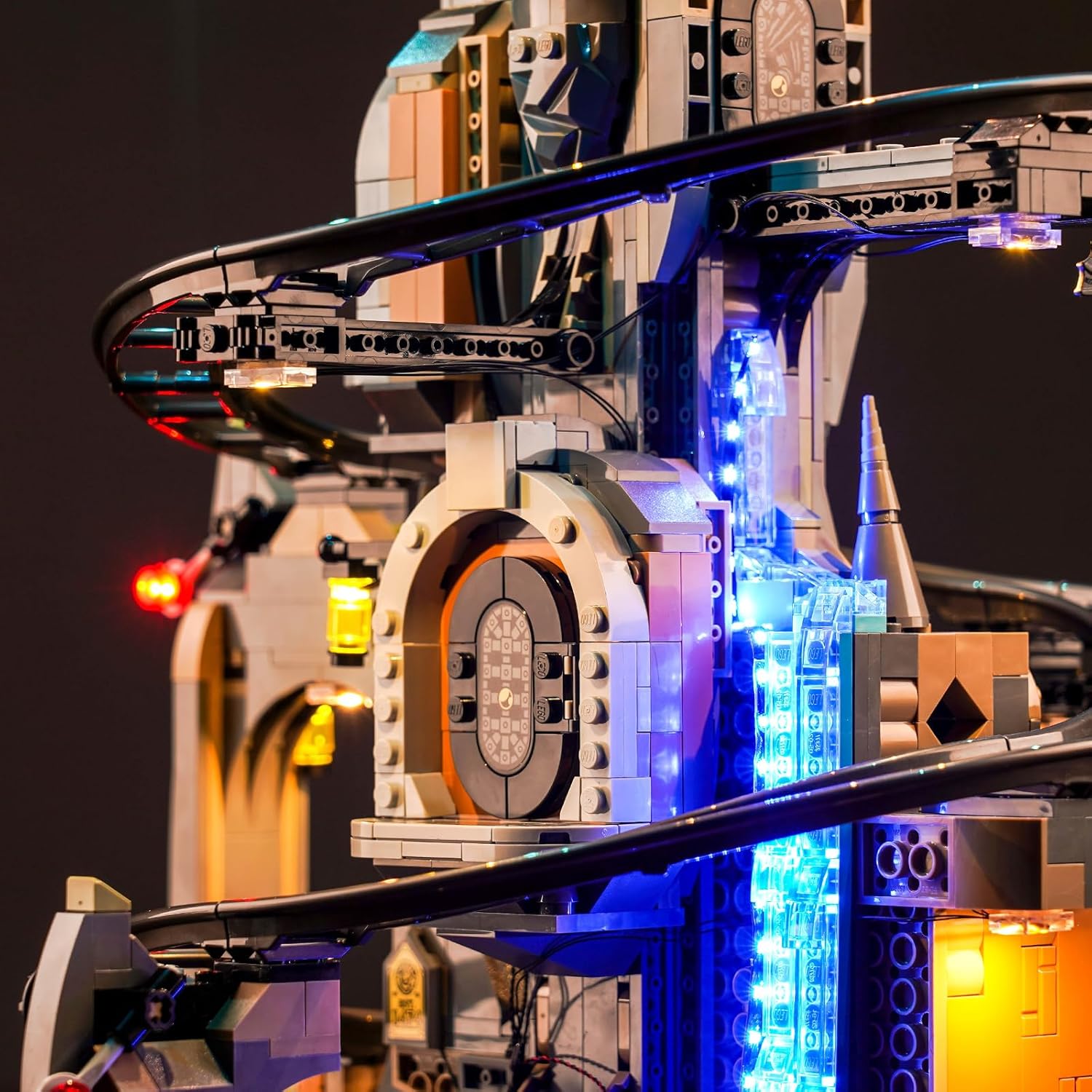 Kit de luz LED mejorado para Lego Gringotts Wizard Bank Horcrux War Building, compatible con el modelo Lego 76417 para niños, niñas y niños (modelo