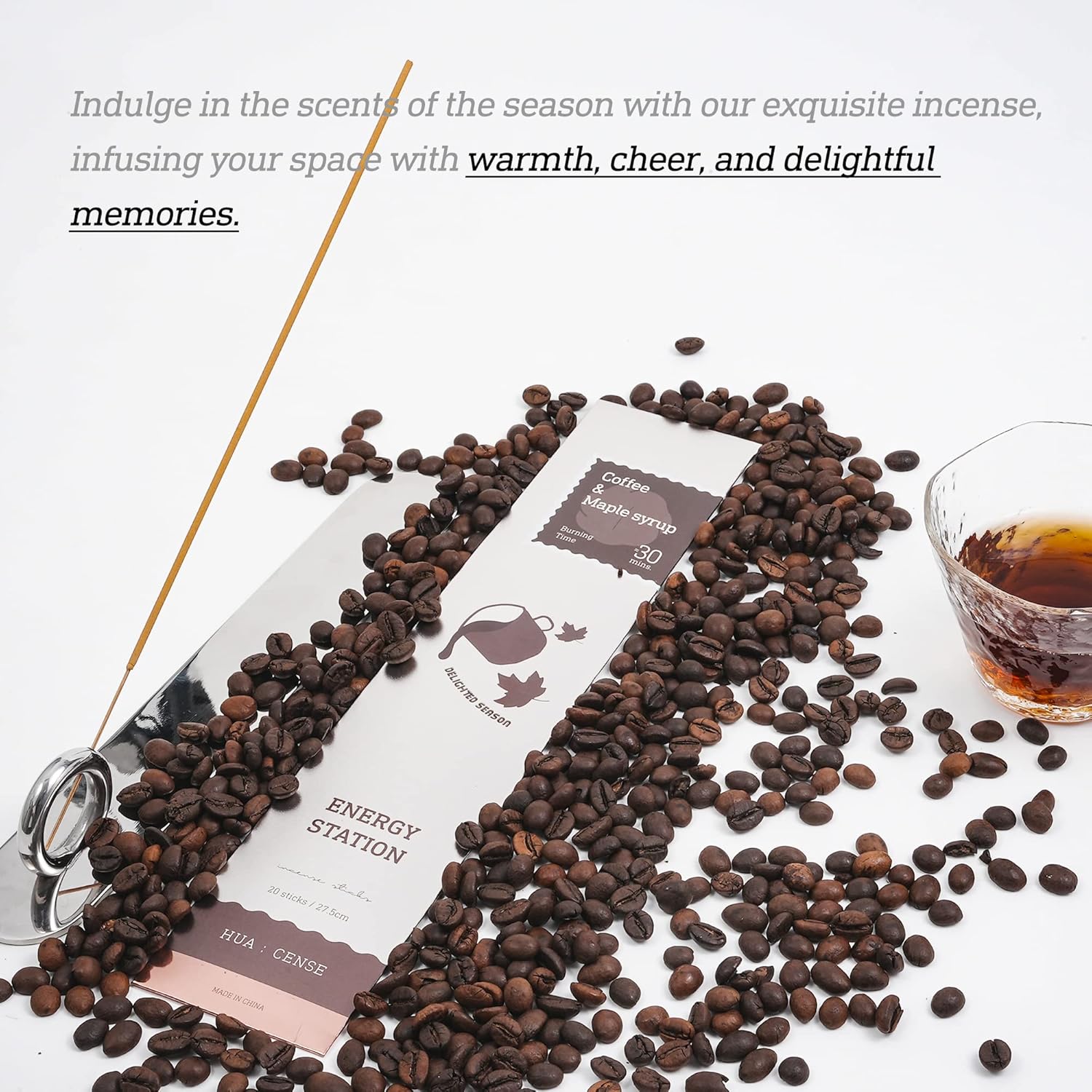 Huacense Delightful Season – Juego de 120 varillas de incienso de temporada  Calabaza y ron, jarabe de café y arce, chocolate y vainilla, canela y