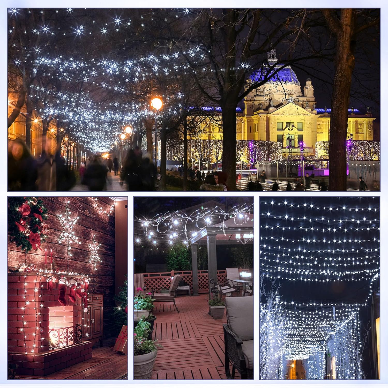 24 tiras de luces solares impermeables para exteriores, para boda, despedida de soltera, clase de 2024, decoración de fiesta de graduación, cada una