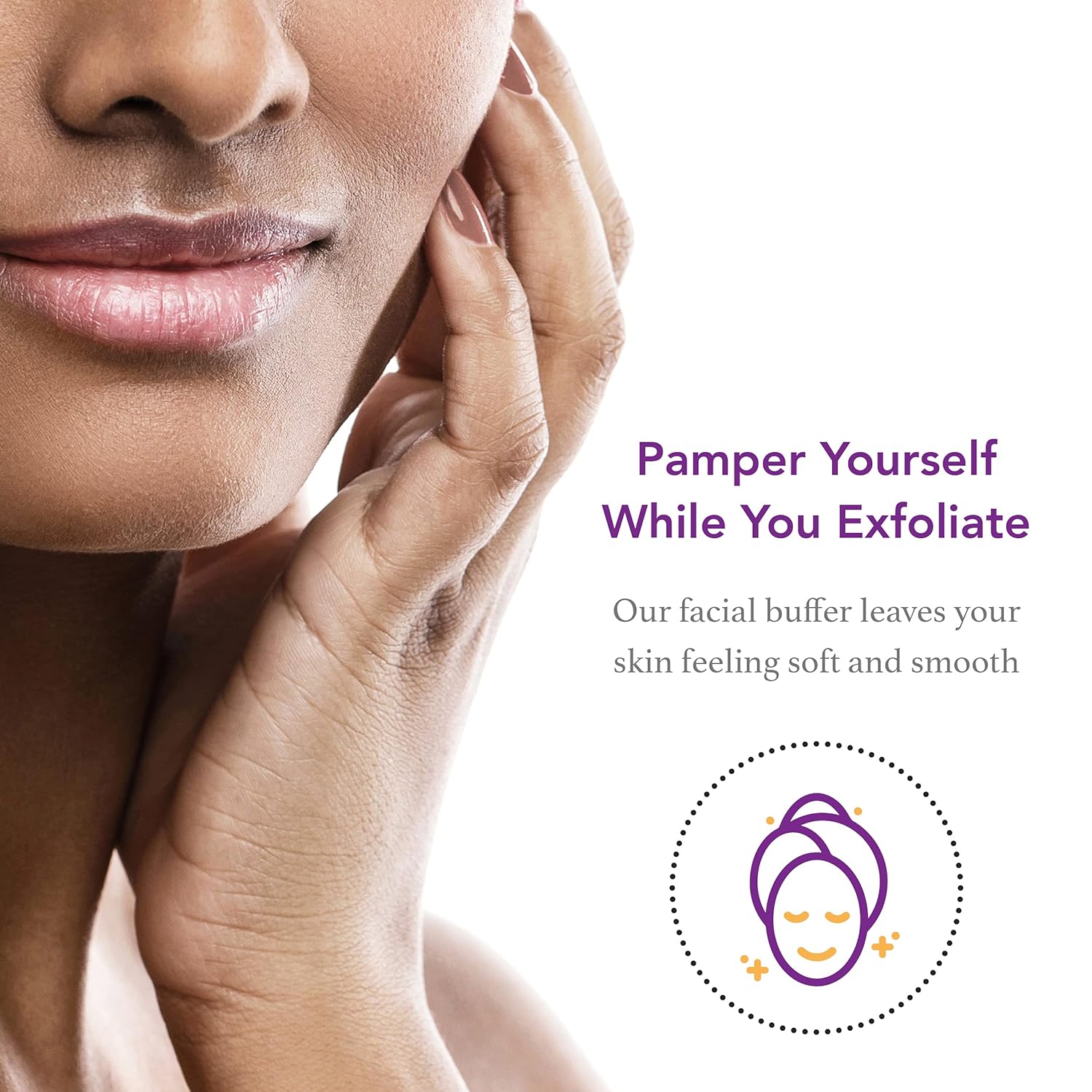 Hair Off Limpiador facial  Removedor de vello facial sin dolor y sin químicos y exfoliante facial suave  Borrador de pelo para retrasar el
