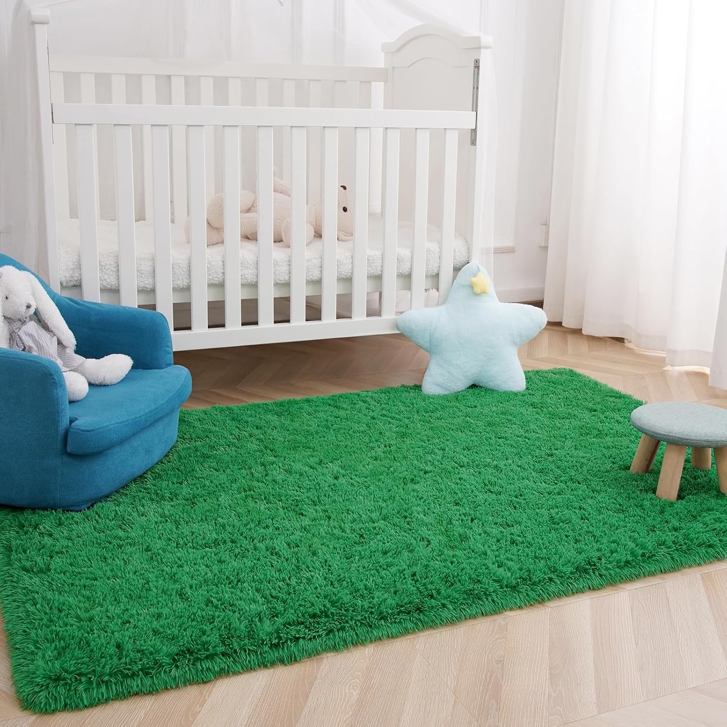 Kimicole Alfombra de área para dormitorio, sala de estar, decoración del hogar, alfombra mullida mejorada de 5 x 8 pies para apartamento,