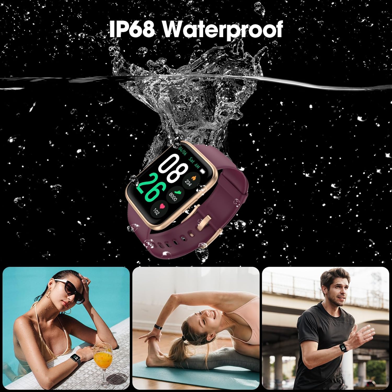 Reloj inteligente para hombre, marco de aleación de aluminio con pantalla AMOLED de 1.78 pulgadas, rastreador de actividad física con frecuencia