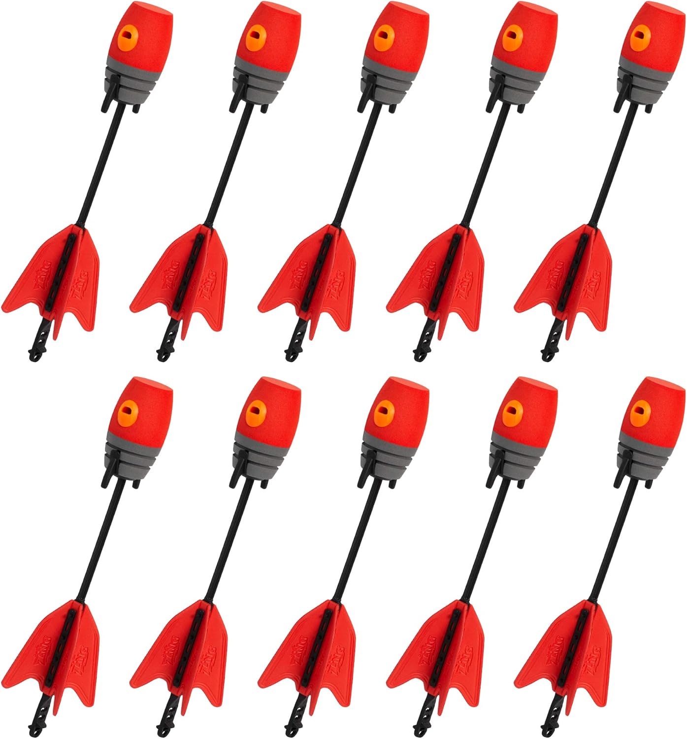 Zing Zonic – Paquete de repuesto de flecha silbante  Incluye 10 flechas silbantes zónicas, arco HyperStrike compatible, arco Firetek, arco Z-Tek,