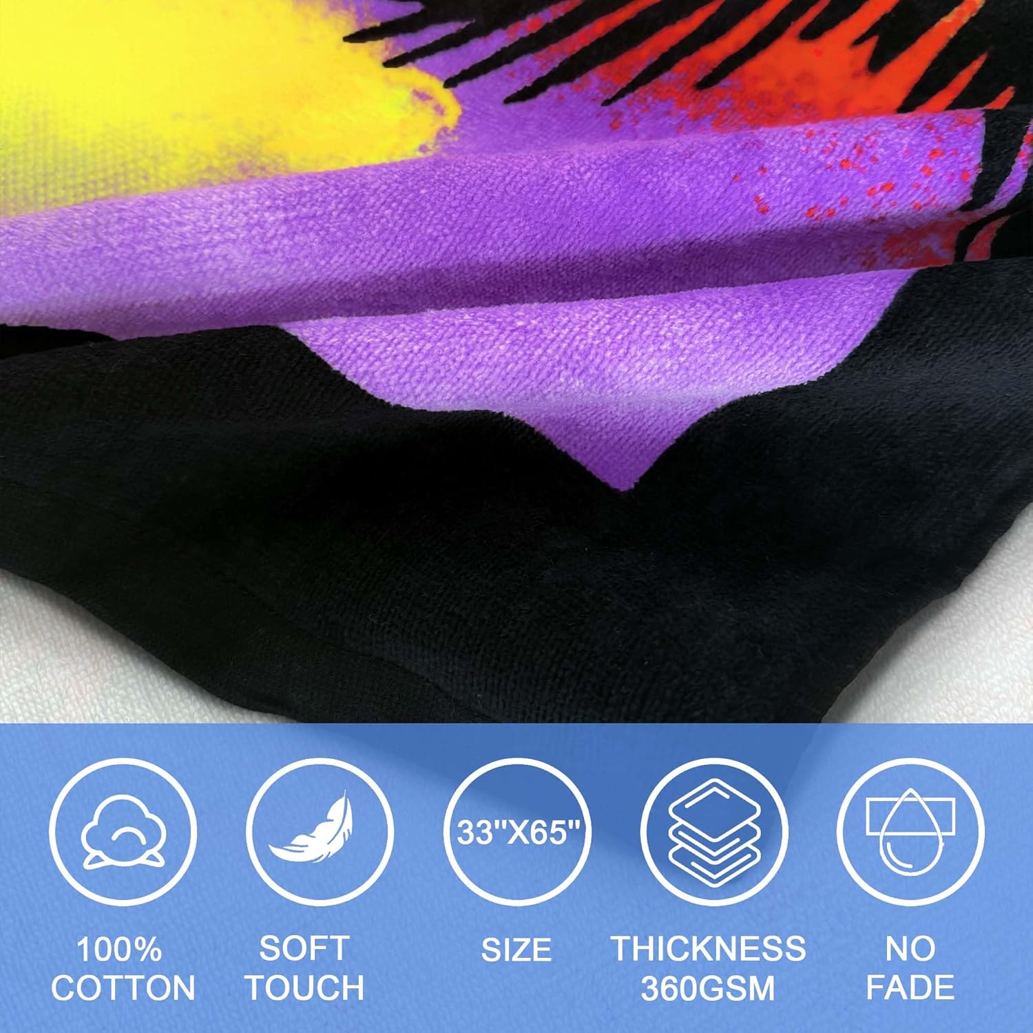 VOOVA & MOVAS Paquete de 2 toallas de playa, 33 x 65 pulgadas, 100% algodón, toallas de piscina ligeras para hombres y mujeres, toallas de natación