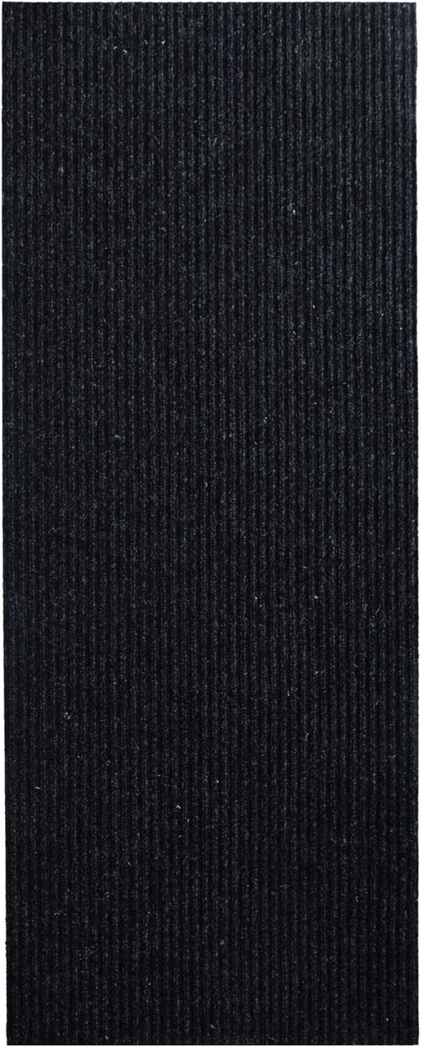 Alfombra de corredor iCustomRug para interioresexteriores, muchos tamaños disponibles, Carbón (dark charcoal)