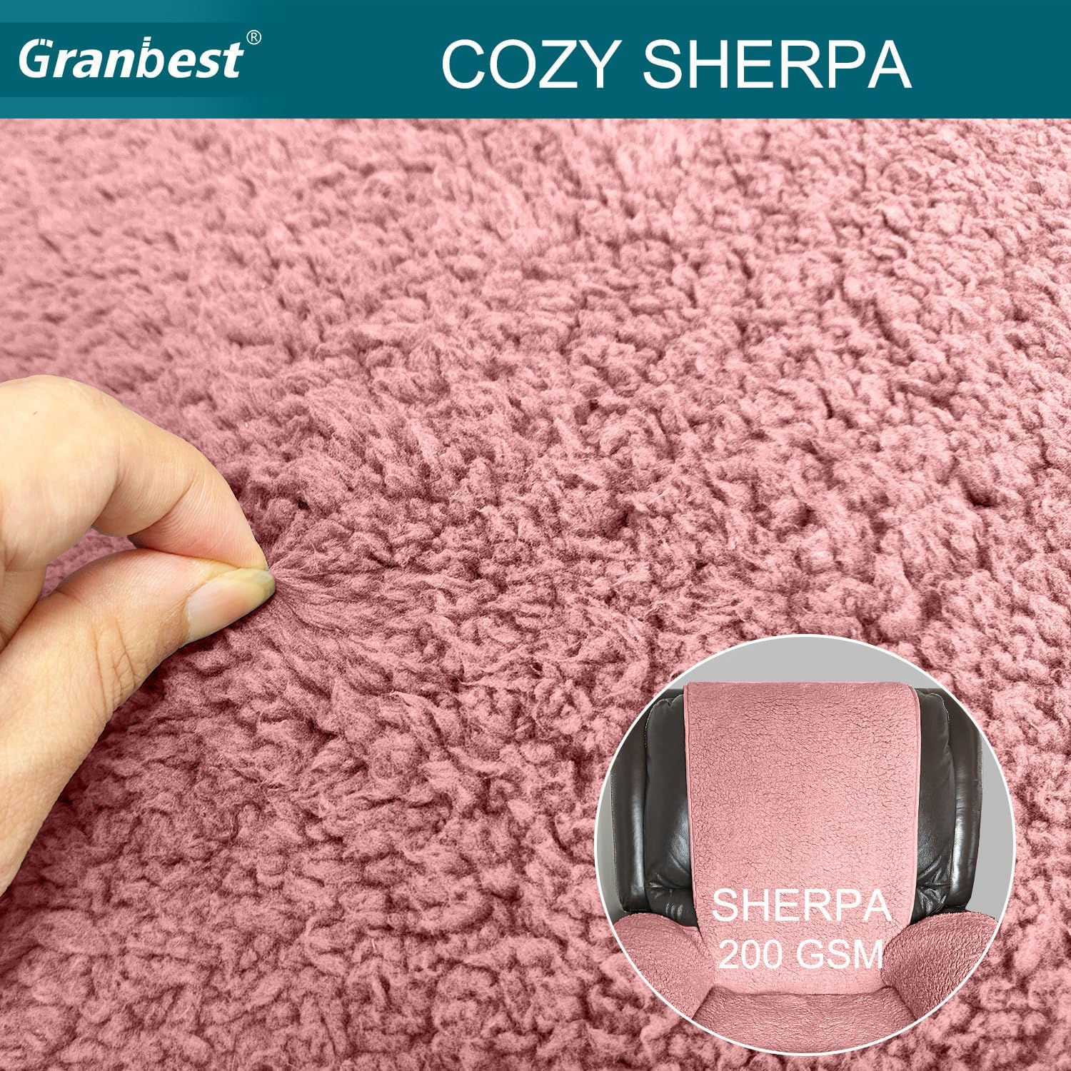 Granbest Funda para silla reclinable ultrasuave y gruesa que se asemeja a la piel de oveja, antideslizante, elegante, lavable, protector para sillas