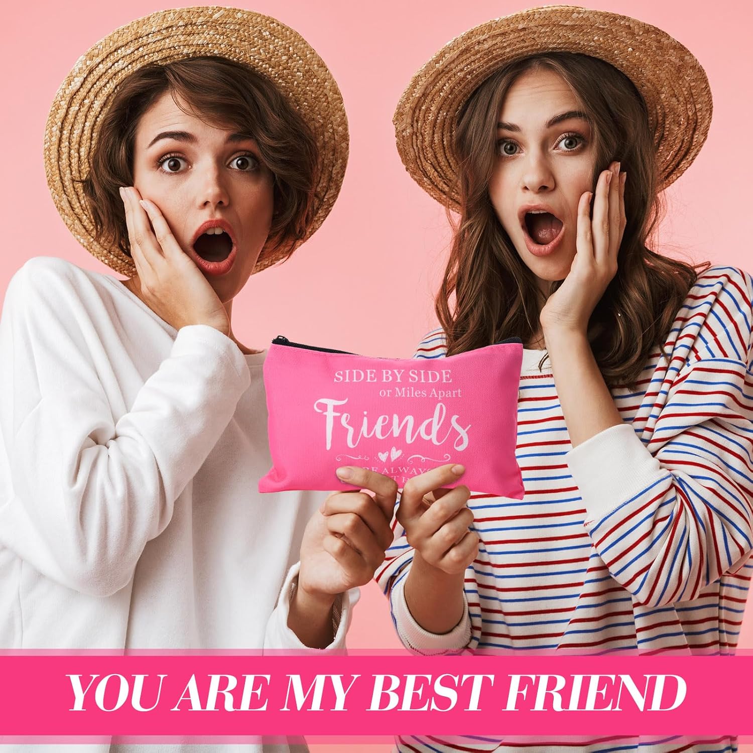 20 piezas de regalos de graduación para amigas, bolsas de cosméticos a granel de amistad para maquillaje, regalos de cumpleaños para mujeres,
