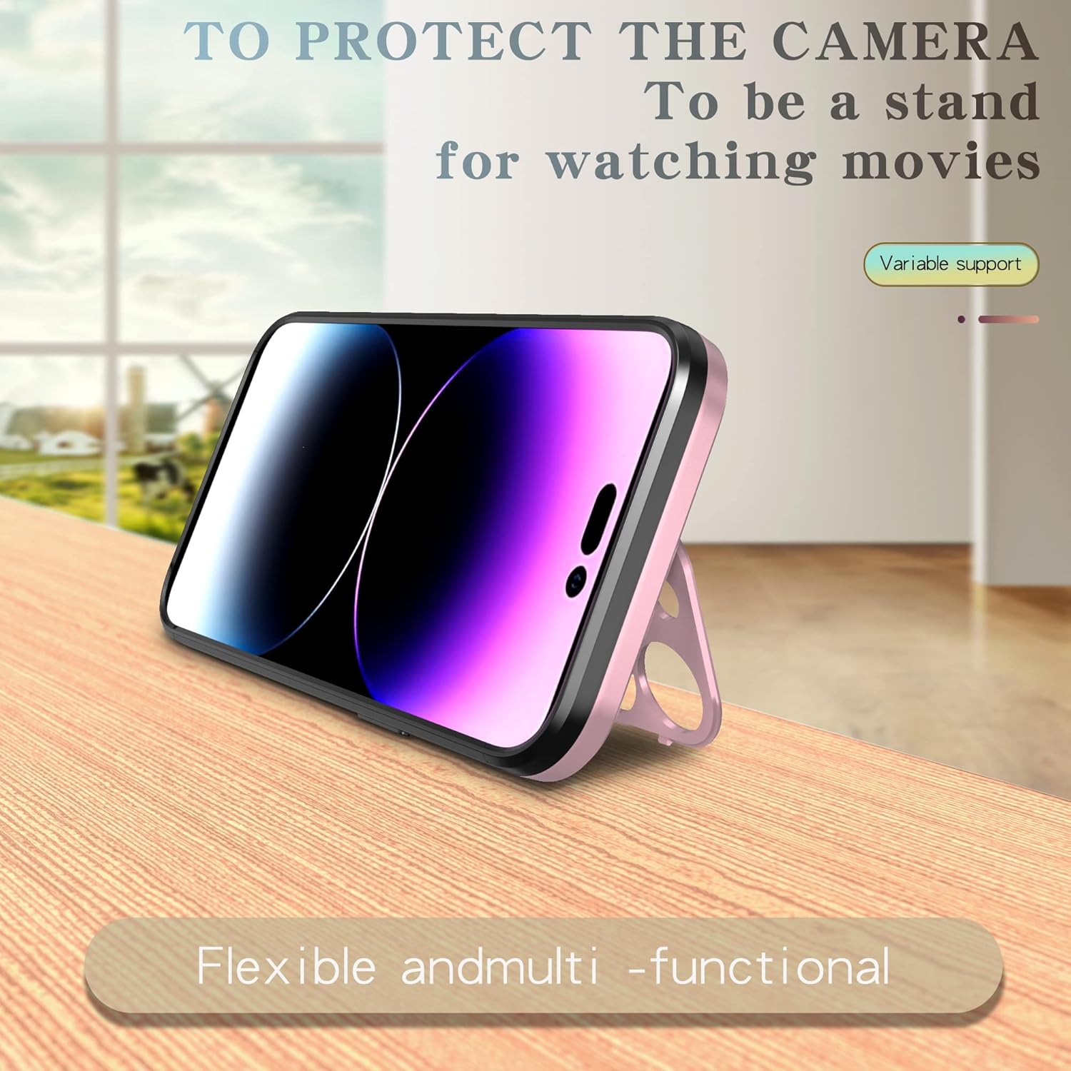 Asuwish Funda de teléfono para iPhone 14 Pro de 6.1 pulgadas con protector de pantalla de vidrio templado Magsafe y soporte delgado, funda rígida