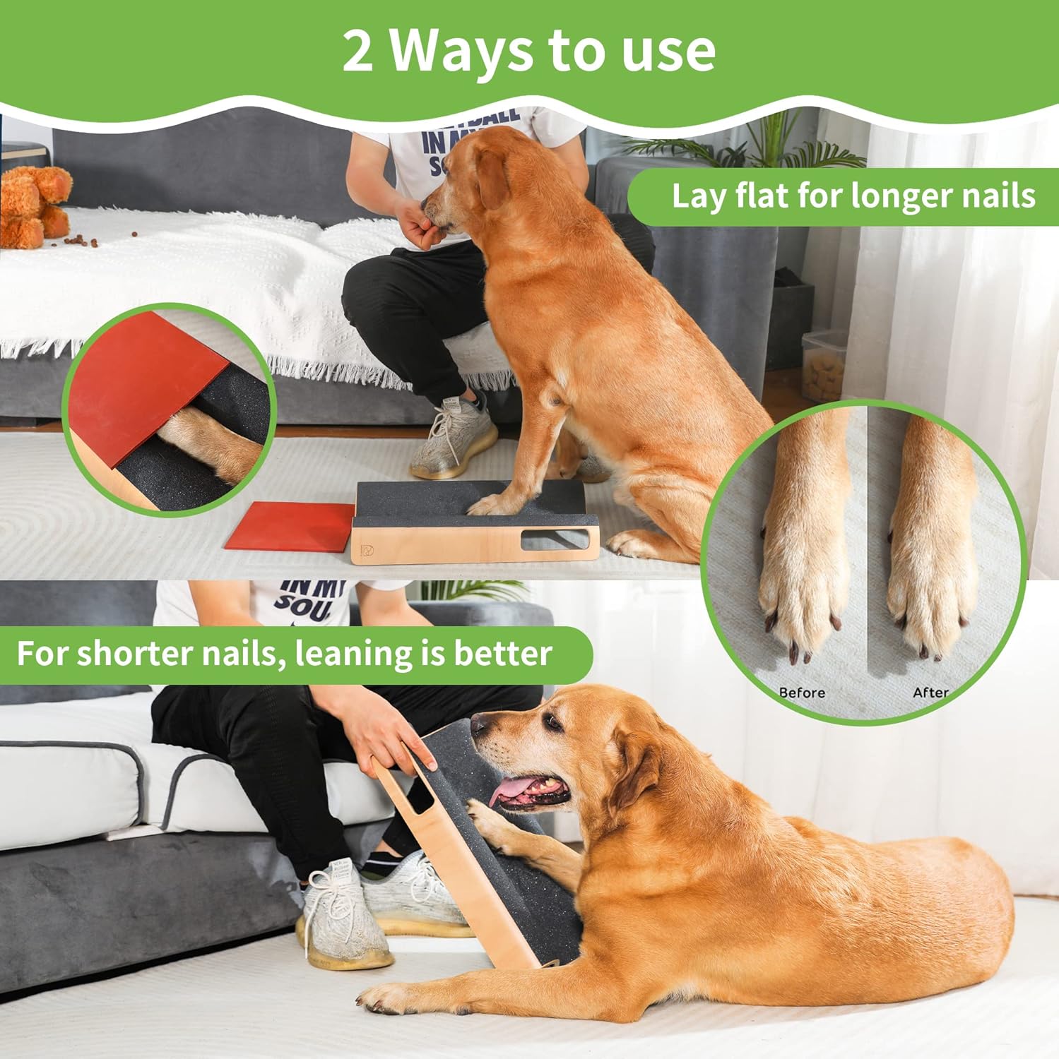 Almohadilla para rascar en forma de M para uñas, lima de uñas de perro, juguete para el mantenimiento de uñas de perro, uñas laterales acortadas