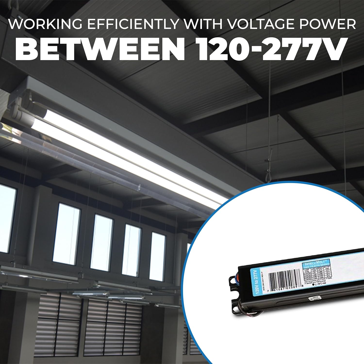 OHLECTRIC Repuesto para ICN-4S54-90C-2LS-G 4 lámparas  Balasto electrónico fluorescente T5  120-277 voltios  Inicio instantáneo  Balastos estándar y