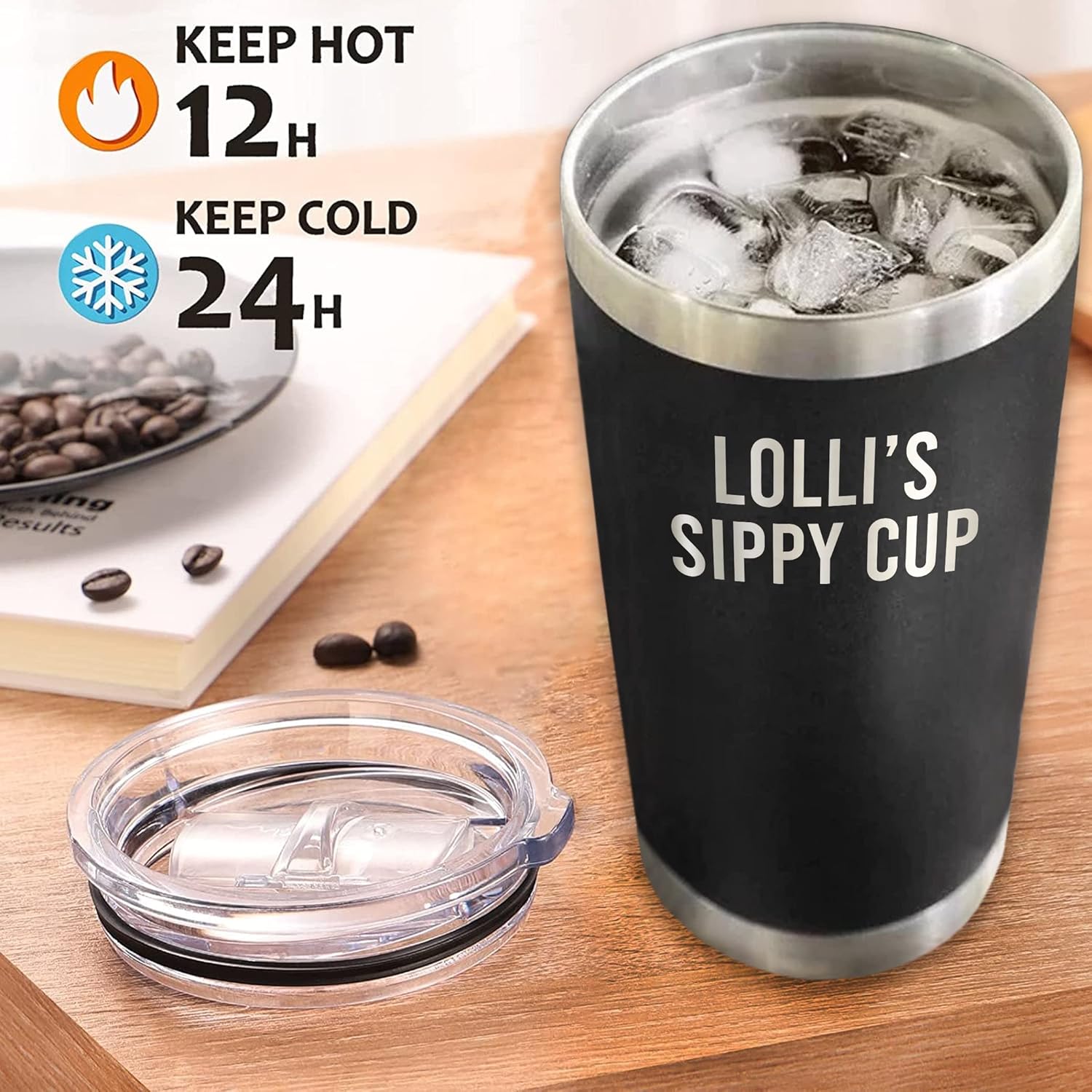 Lolli’s Sippy Cup – Vaso de viaje  Vaso Lolli  Divertido regalo de cumpleaños para el día de la madre, cumpleaños, Navidad para Lolli  Nuevo vaso