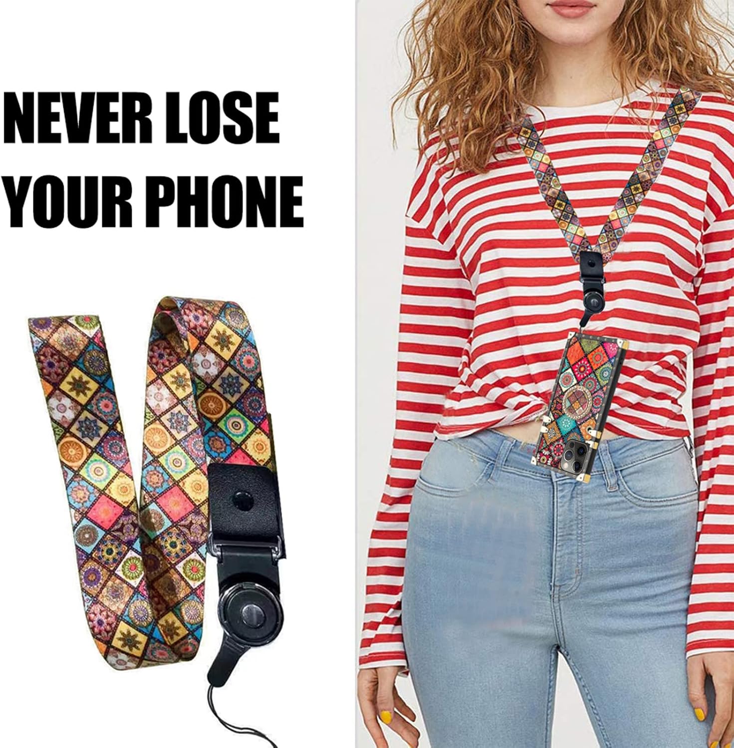 Funda para iPhone 14 Pro (no 14 Pro Max), bonita funda cuadrada retro para niñas y mujeres con soporte de anillo, diseño de flores, esquinas