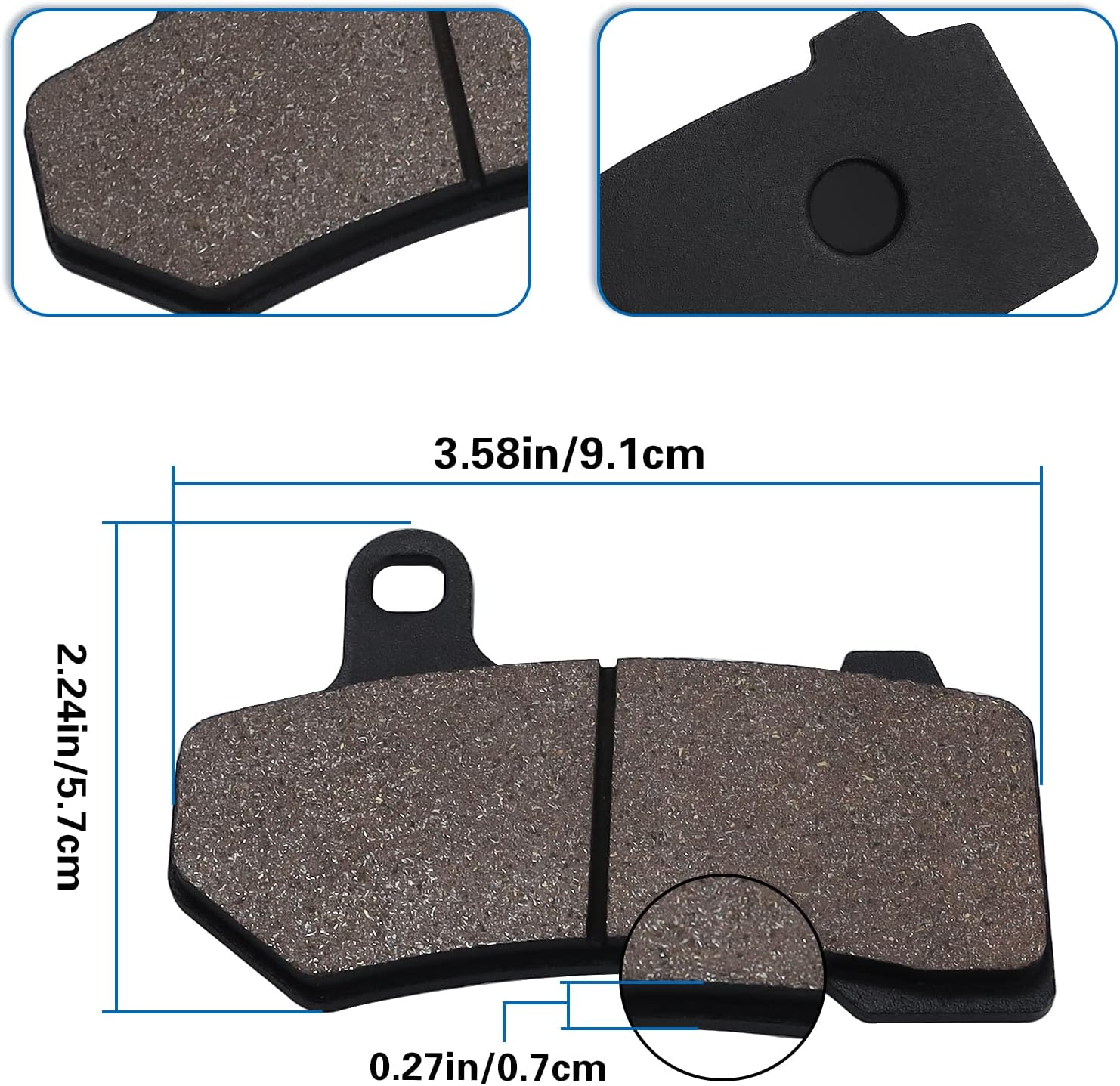 Sollon Pastillas de freno delanteras y traseras para Harley Davidson FLHTCU Ultra Classic Electra Glide, FLHRC Road King Classic, FLHT Electra Glide