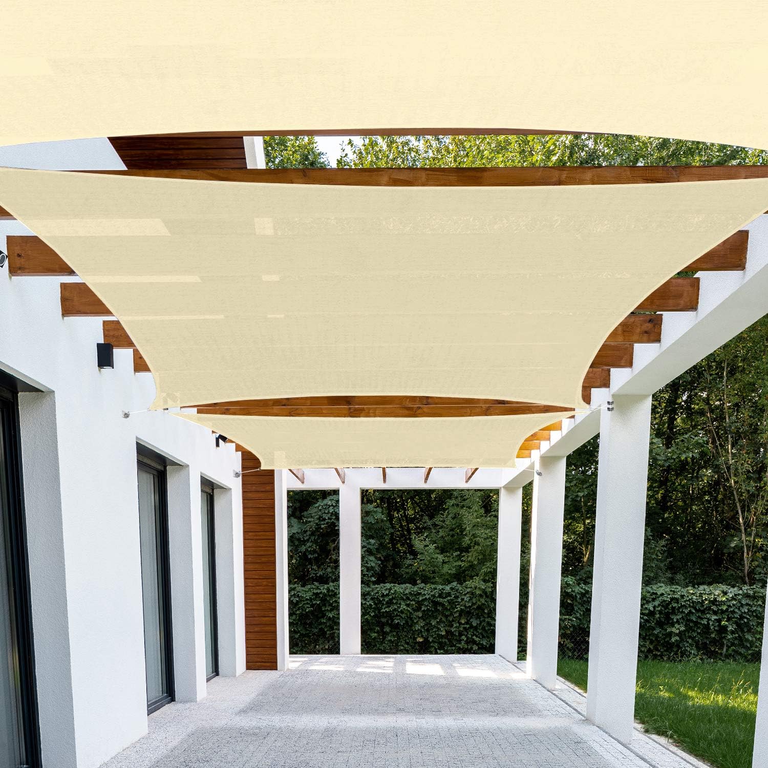 Patio Paradise TN BL BW RD OG GE Toldo rectangular parte # 1 – Tela de bloque UV permeable durable al aire libre – Personalizado disponible
