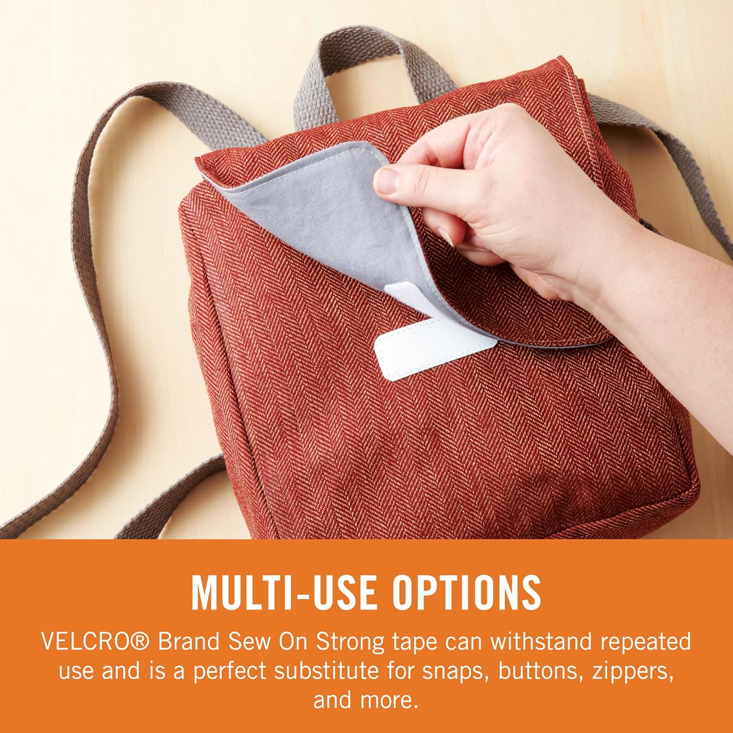 VELCRO Brand Cinta de tela fuerte para coser  Rollo de 30 pulgadas, color blanco