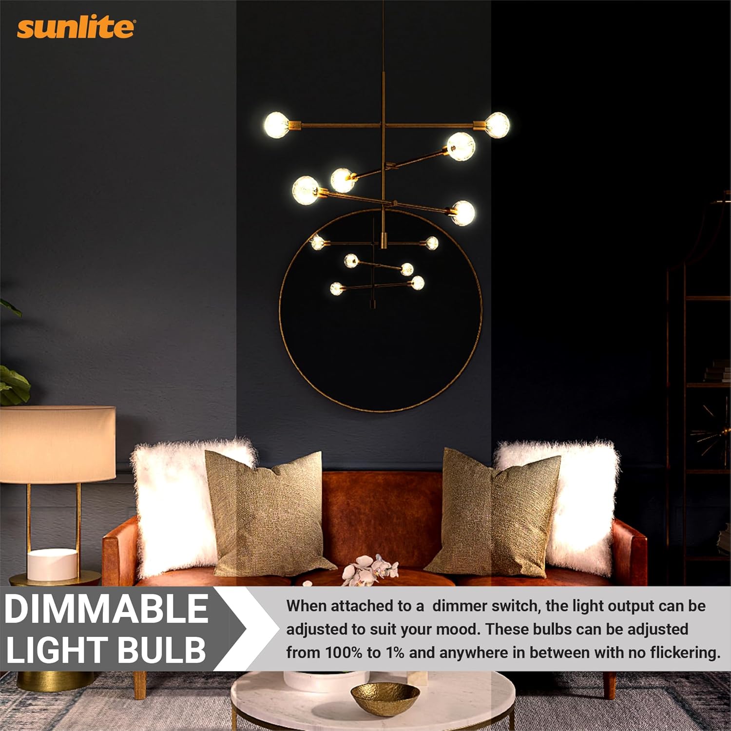 Sunlite Bombilla incandescente G16.5 de globo transparente, 25 vatios, 180 lúmenes, 120 voltios, base de tornillo de candelabro E12, compatible con