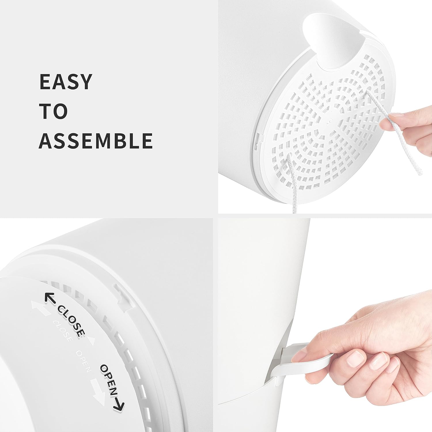 FaithLand Paquete de 2 macetas de 10 pulgadas para plantas de interior y exterior, macetas de riego automático con depósito profundo, color blanco