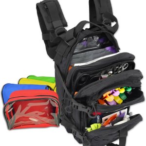 Lightning X Stocked EMSEMT – Mochila médica de primeros auxilios para trauma y sangrado + kit + bolsas, color negro Lightning X Stocked EMSEMT – Mochila médica de primeros auxilios para trauma y sangrado + kit + bolsas, color negro