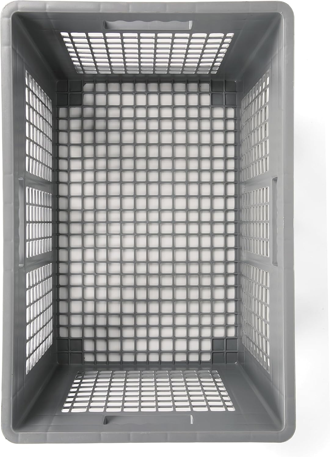 Hudson Exchange 24 x 16 x 12 (paquete de 3) Contenedor de almacenamiento de malla recta con mango de pared, gris