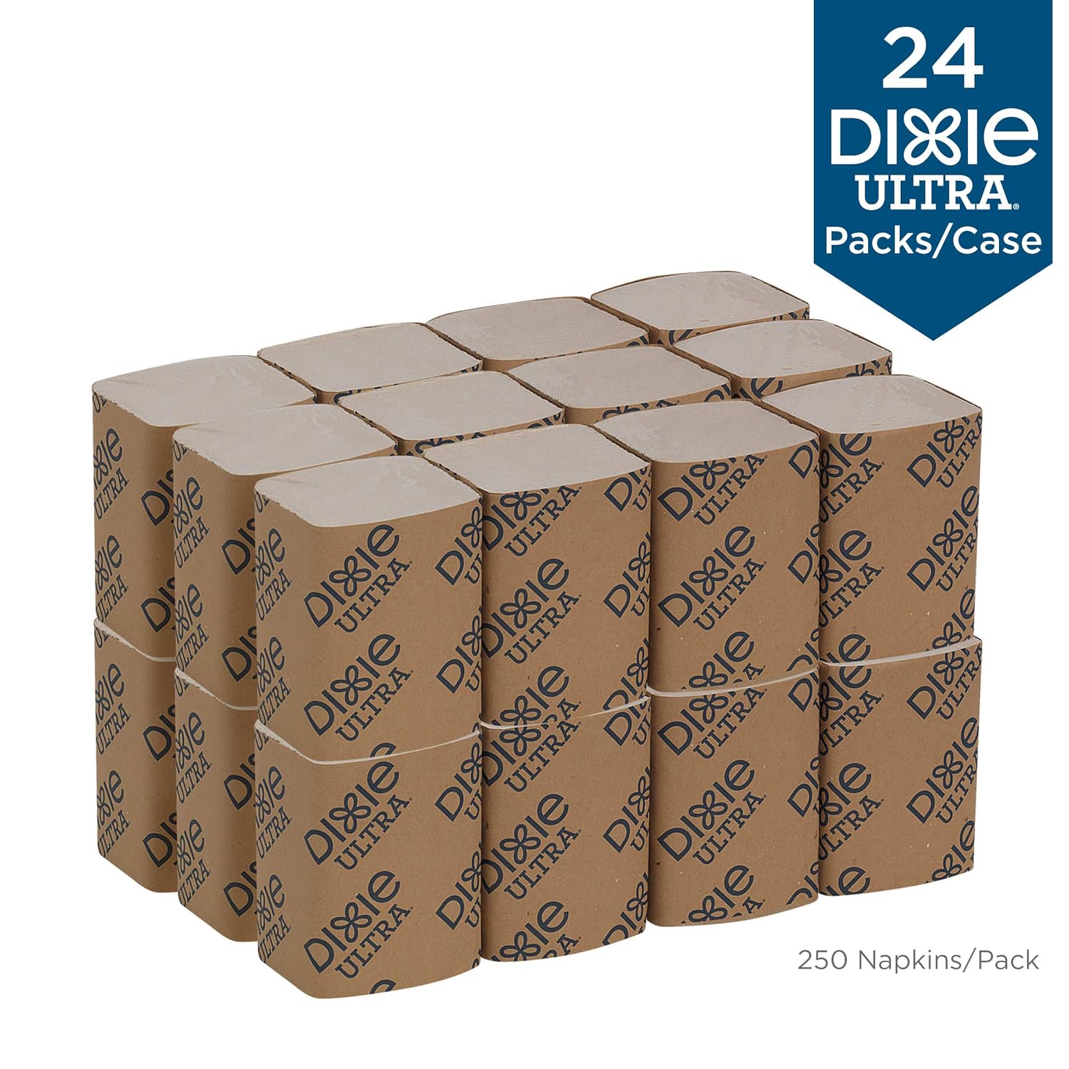 Servilletas de 2 capas Dixie Ultra Interfold de recambio para dispensador de servilletas, Marrón, 6000