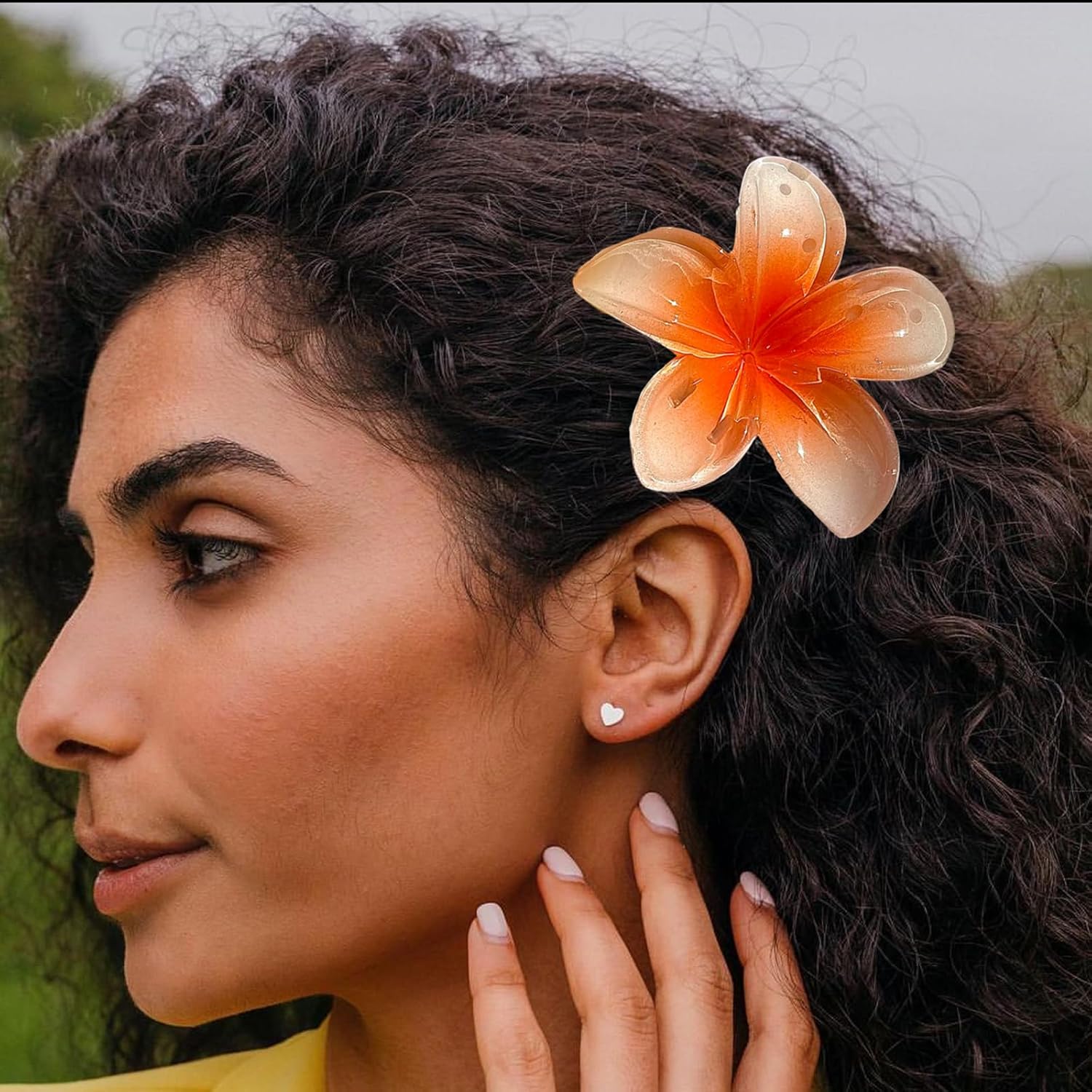 Pinzas de pinza de flores, paquete de 8, 4 unidades, 1 paquete de pinzas para el cabello para mujer, pinzas grandes antideslizantes de flores