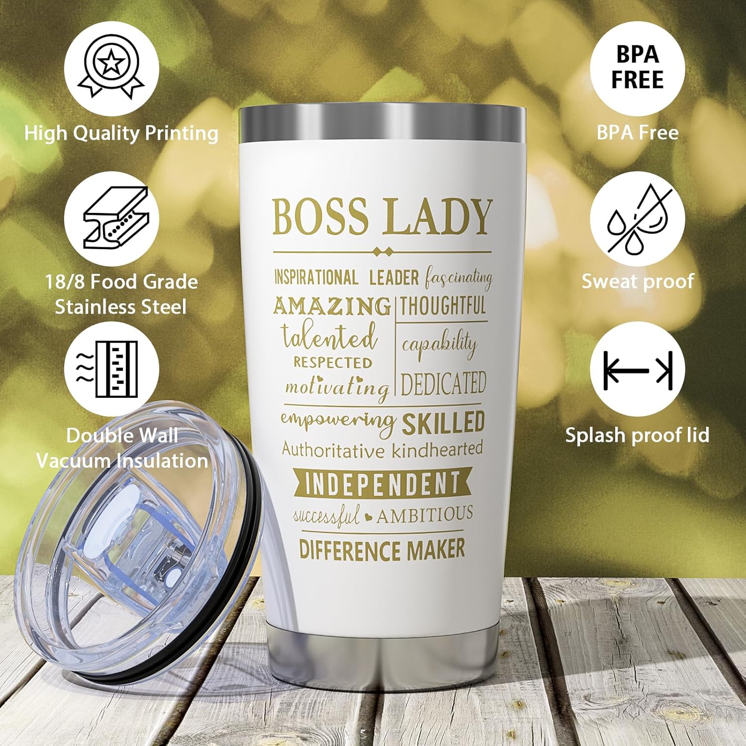 Regalos de jefa para mujer, regalos del día de la jefa para mujeres, regalos para mujer jefa, ideas de regalo de cumpleaños de Navidad para jefa,