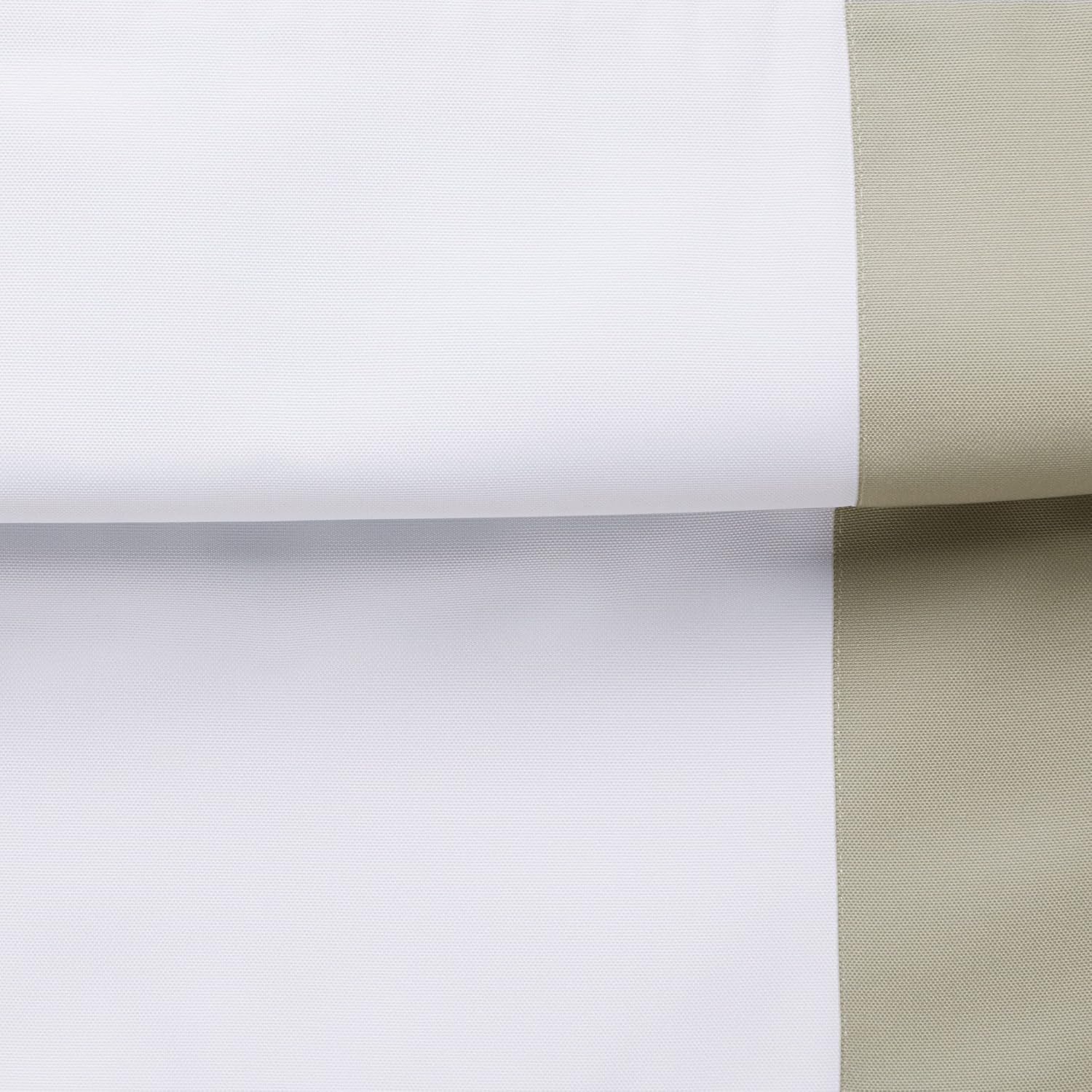 Exclusive Home Frontera – Persiana romana 100% opaca, 34 x 64 pulgadas, color blancogris