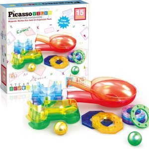 PicassoTiles Paquete de expansión de 15 piezas de mármol magnético para bloques de construcción de azulejos magnéticos, kit de juguetes de PicassoTiles Paquete de expansión de 15 piezas de mármol magnético para bloques de construcción de azulejos magnéticos, kit de juguetes de